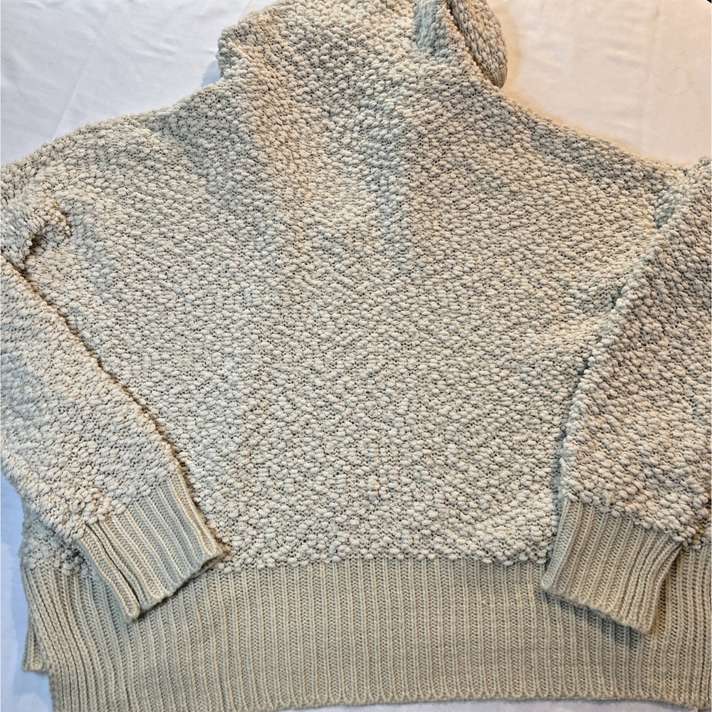 POL Hoodie Sweater Womens Size M Ivory Popcorn Tecture Oversize Slouchy Casual - Picture 5 of 7